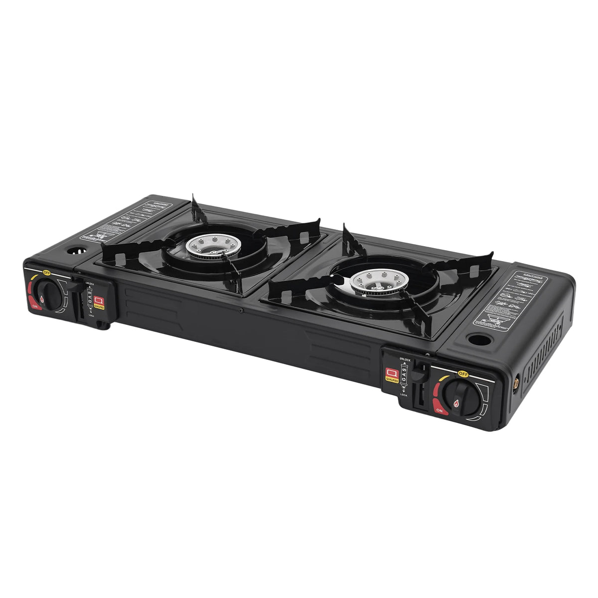 Portable Two Burner Camping Cooking Stove With Storage Case