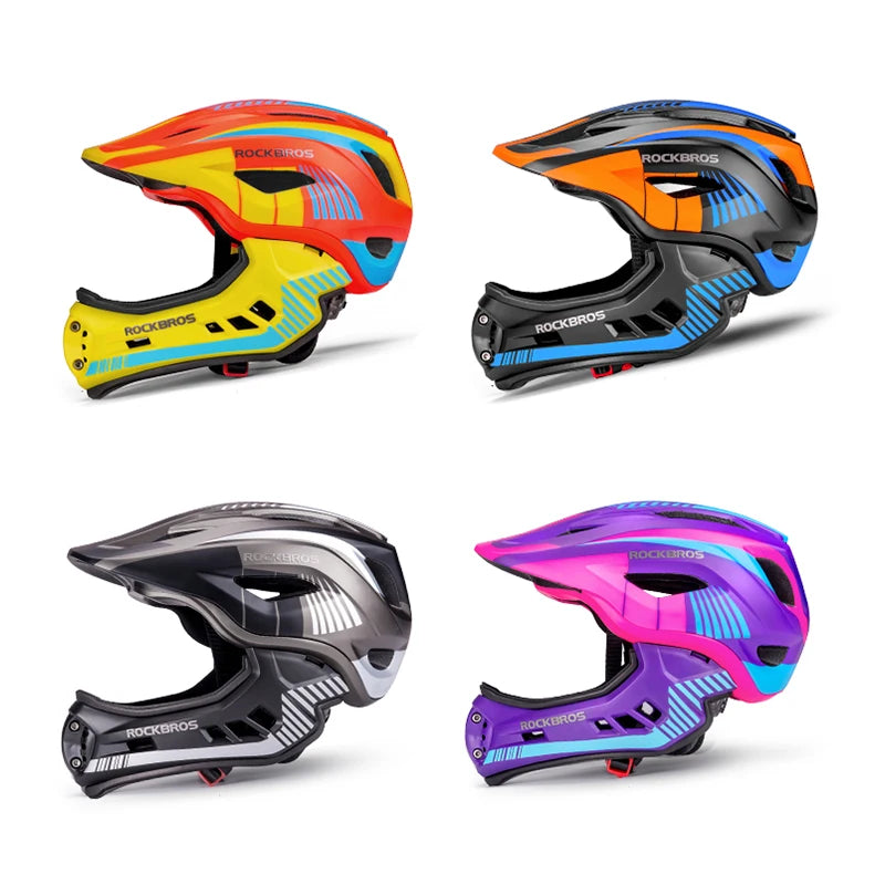 Rockbros Child Detachable Full Face Impact Resistant Cycling Helmet