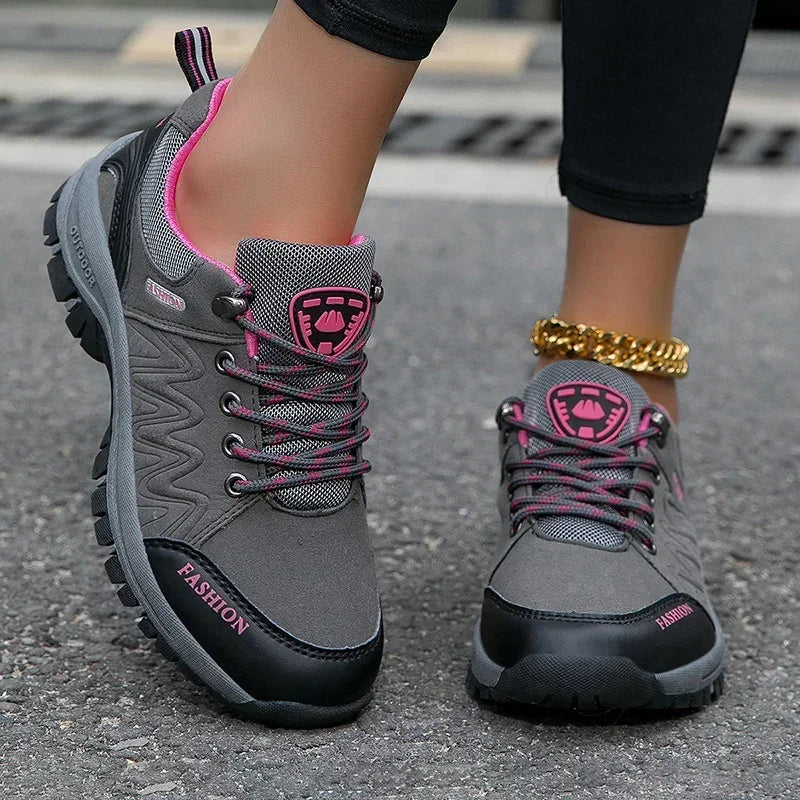 Dtqg Women Waterproof Non Slip Outdoor Hiking Shoes