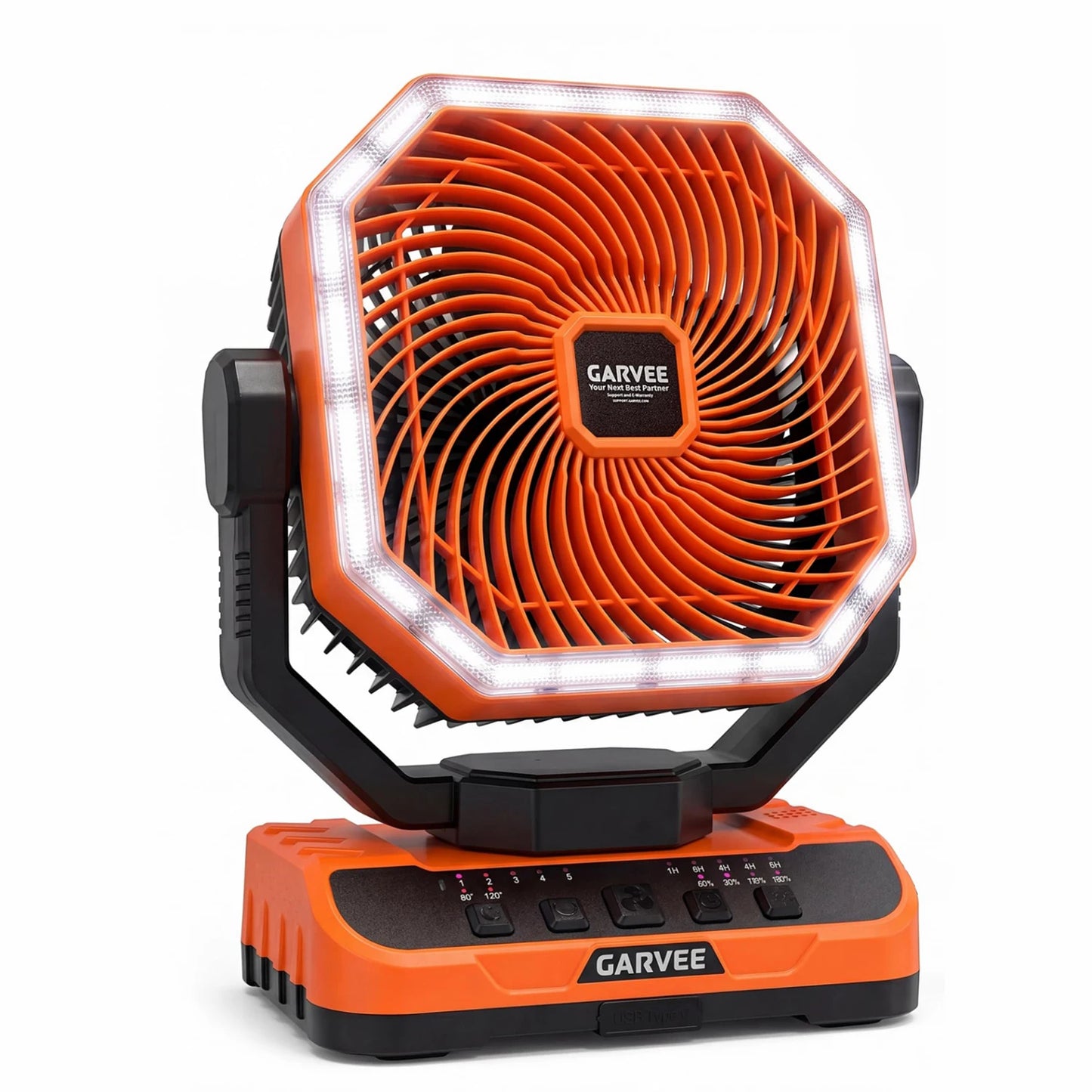 HiMISS Portable Camping Fan 40000mAh With Remote Timer LED Light