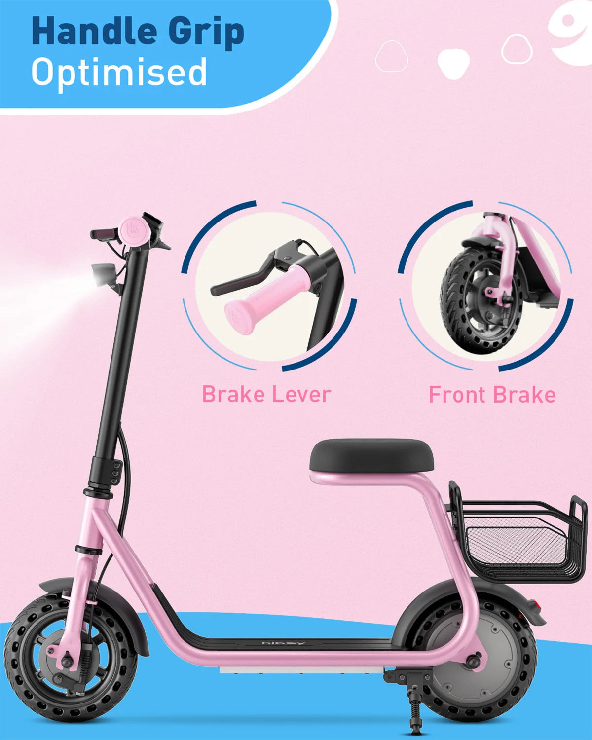 Hiboy Q2 Lite Kids Electric Scooter With Seat 100W Motor