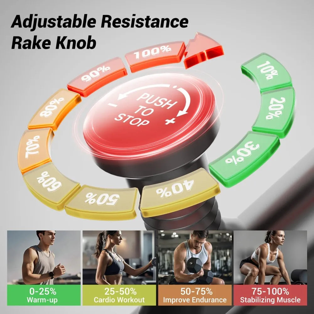 YTYIN Cursor Fitness Exercise Bike With Bluetooth App And Resistance