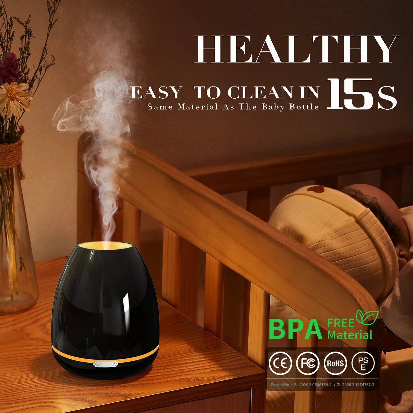 Fashome Desktop Aromatherapy Diffuser Ultrasonic Mist Humidifier