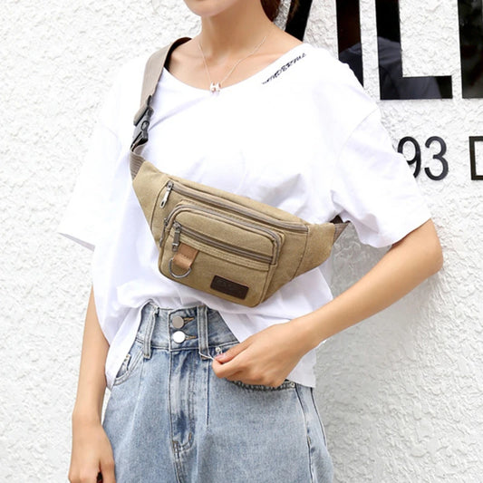 Canvas Chest Bag And Waist Pocket Pack
