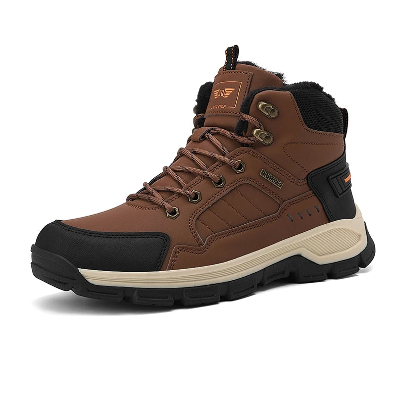 Large 48 Autumn High-Top Men Hiking Boot Winter Outdoor Shoes Lace-Up Non-slip Sports Casual Trekking Boots Man Suede Warm Shoes