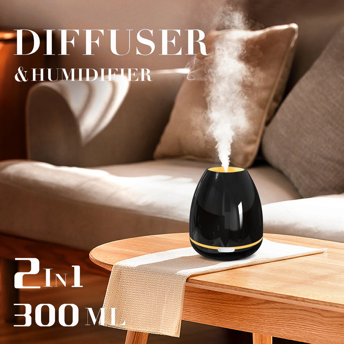 Fashome Desktop Aromatherapy Diffuser Ultrasonic Mist Humidifier