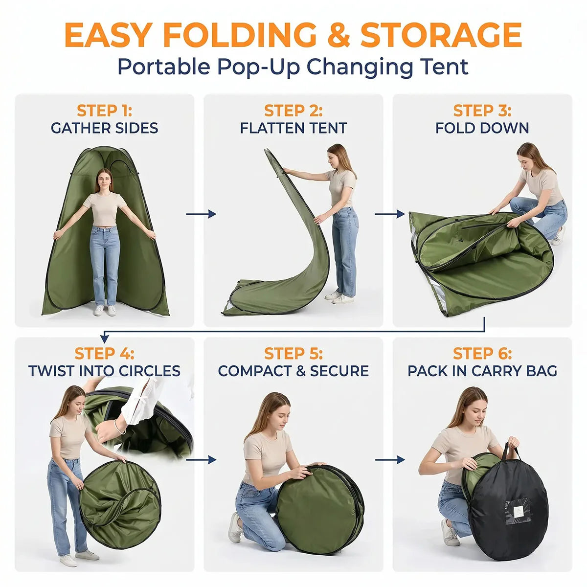 Instant Pop Up Portable Outdoor Privacy Shower Tent Waterproof Foldable