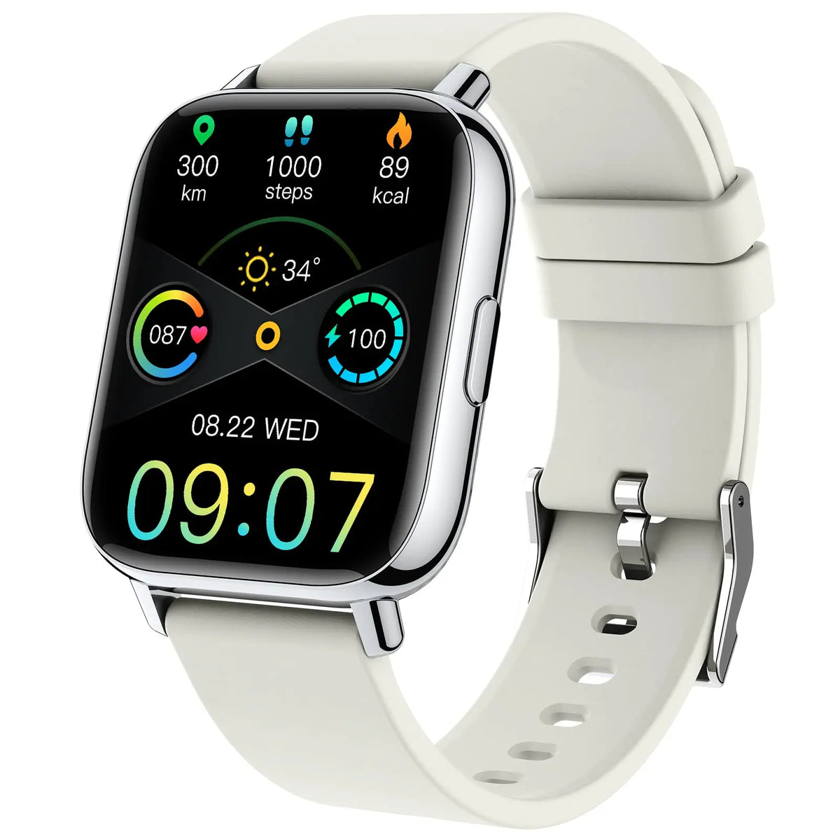 Jxrev Smart Watch Fitness Tracker With Touch Display And Bluetooth
