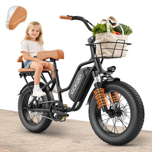 Kickwey LD20 1500W Electric Fat Tire Mountain Bike 48V 20Ah