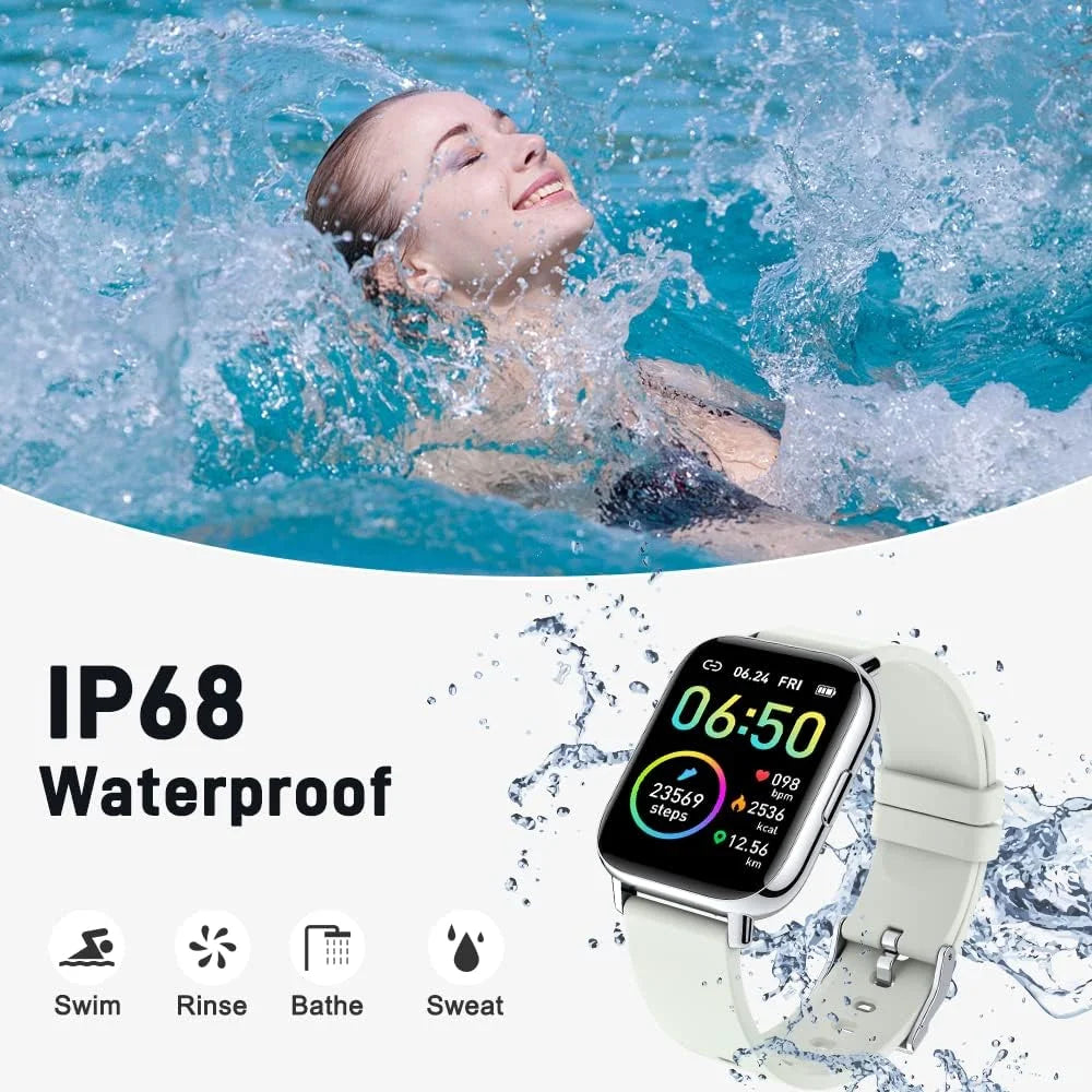 Jxrev Smart Watch Fitness Tracker With Touch Display And Bluetooth