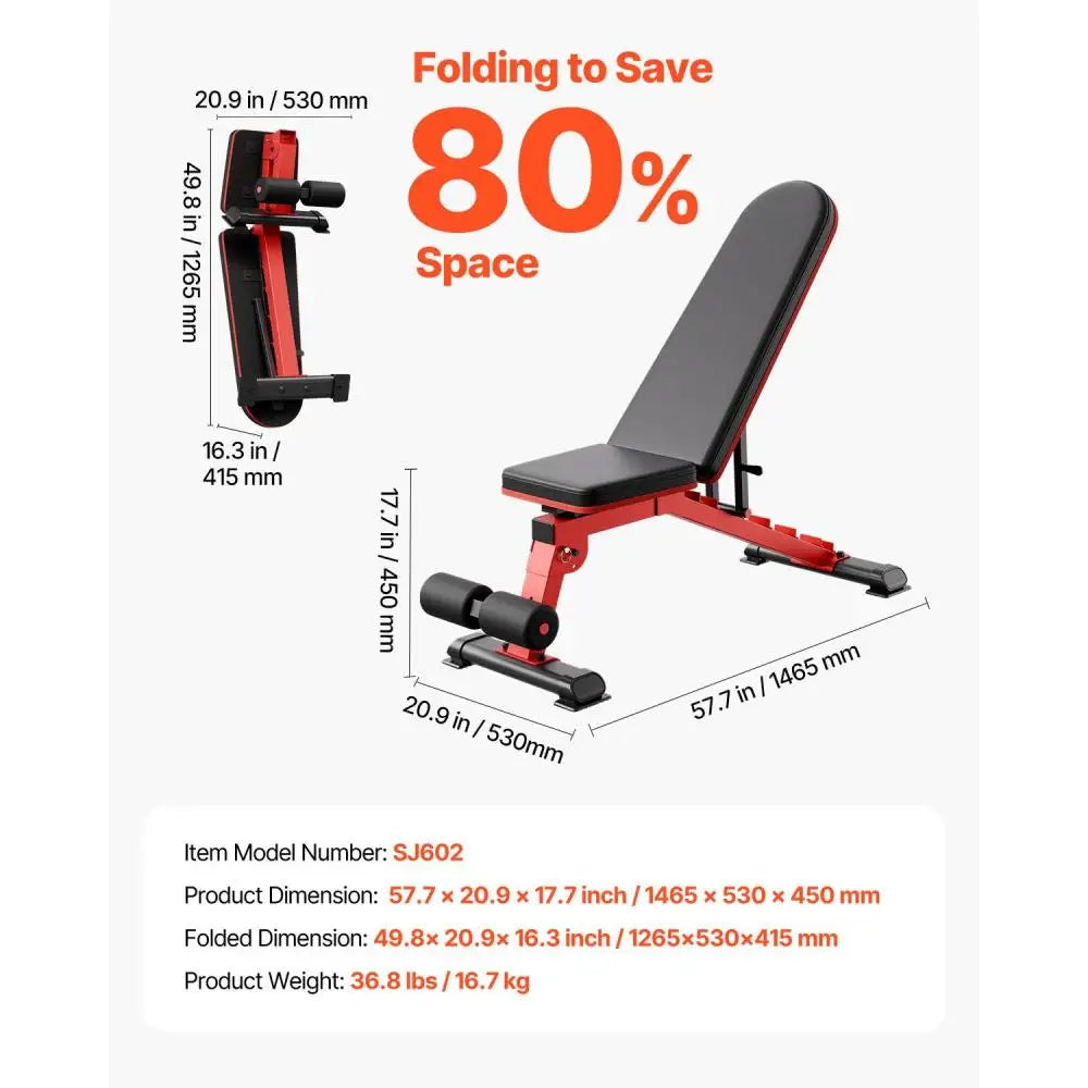 Adjustable Foldable Weight Bench Sit Up Bench For Home Gym