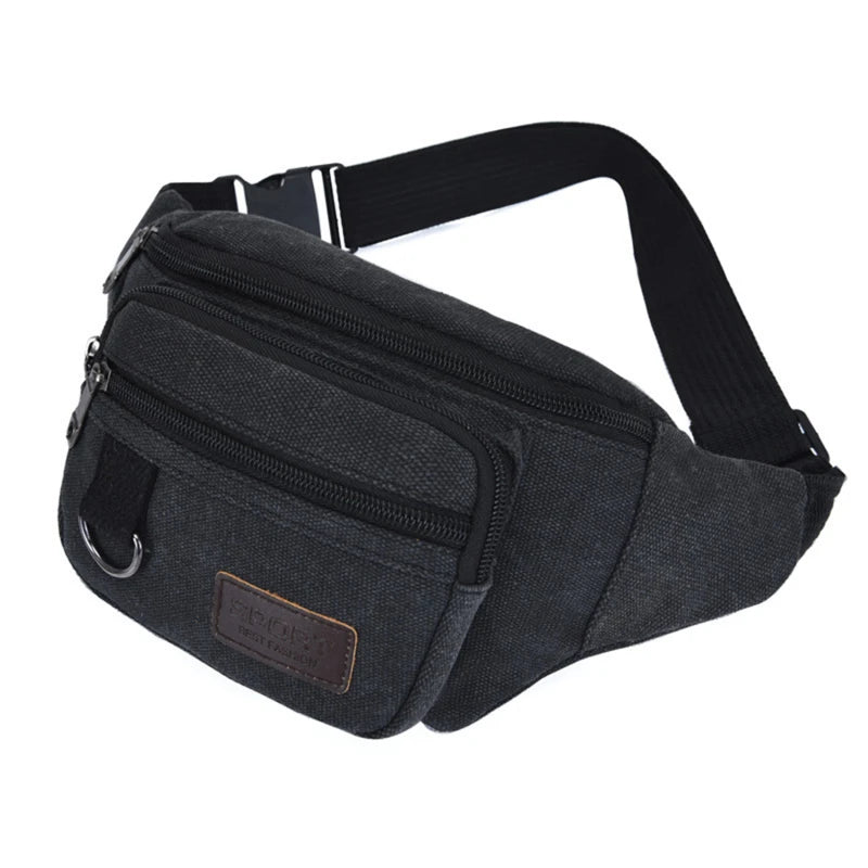 Canvas Chest Bag And Waist Pocket Pack