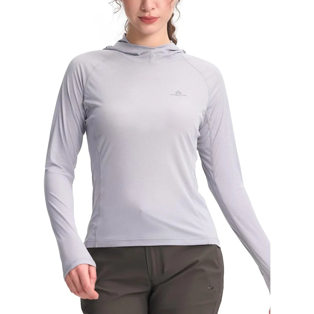 Pioneer Camp Womens Ultralight Sun Hoodie Breathable Quick Dry Tops