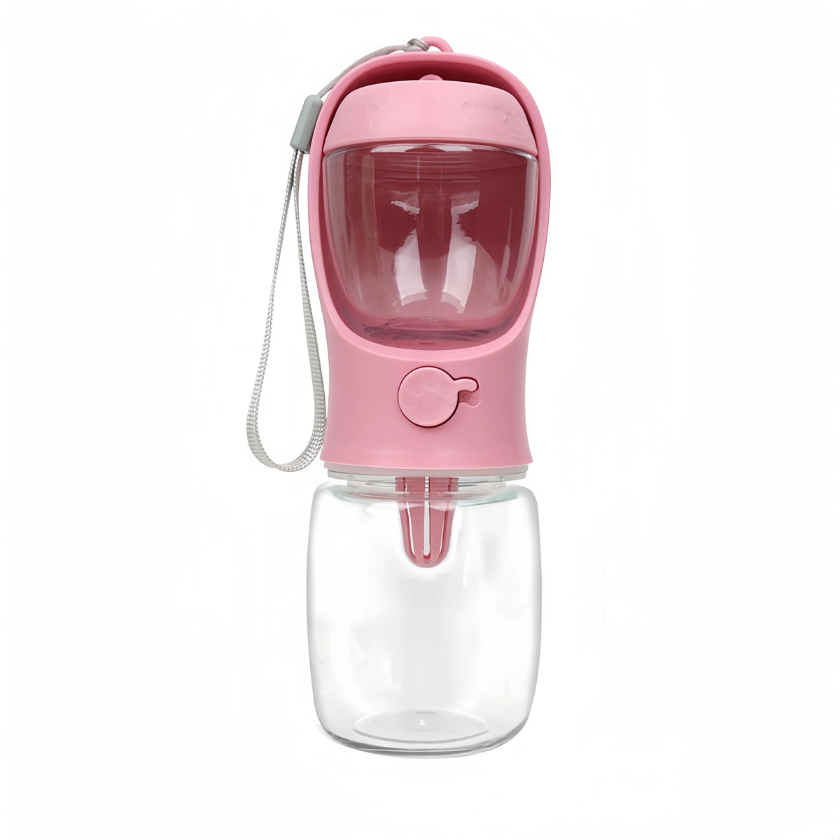 Portable Plastic Dog Cat Water Bottle With Storage Bowl