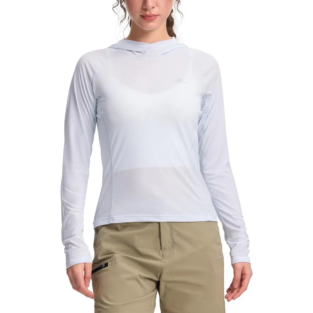 Pioneer Camp Womens Ultralight Sun Hoodie Breathable Quick Dry Tops
