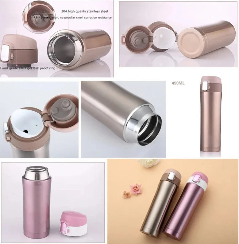 Stainless Steel Vacuum Insulated Water Bottle Leakproof Thermal Flask