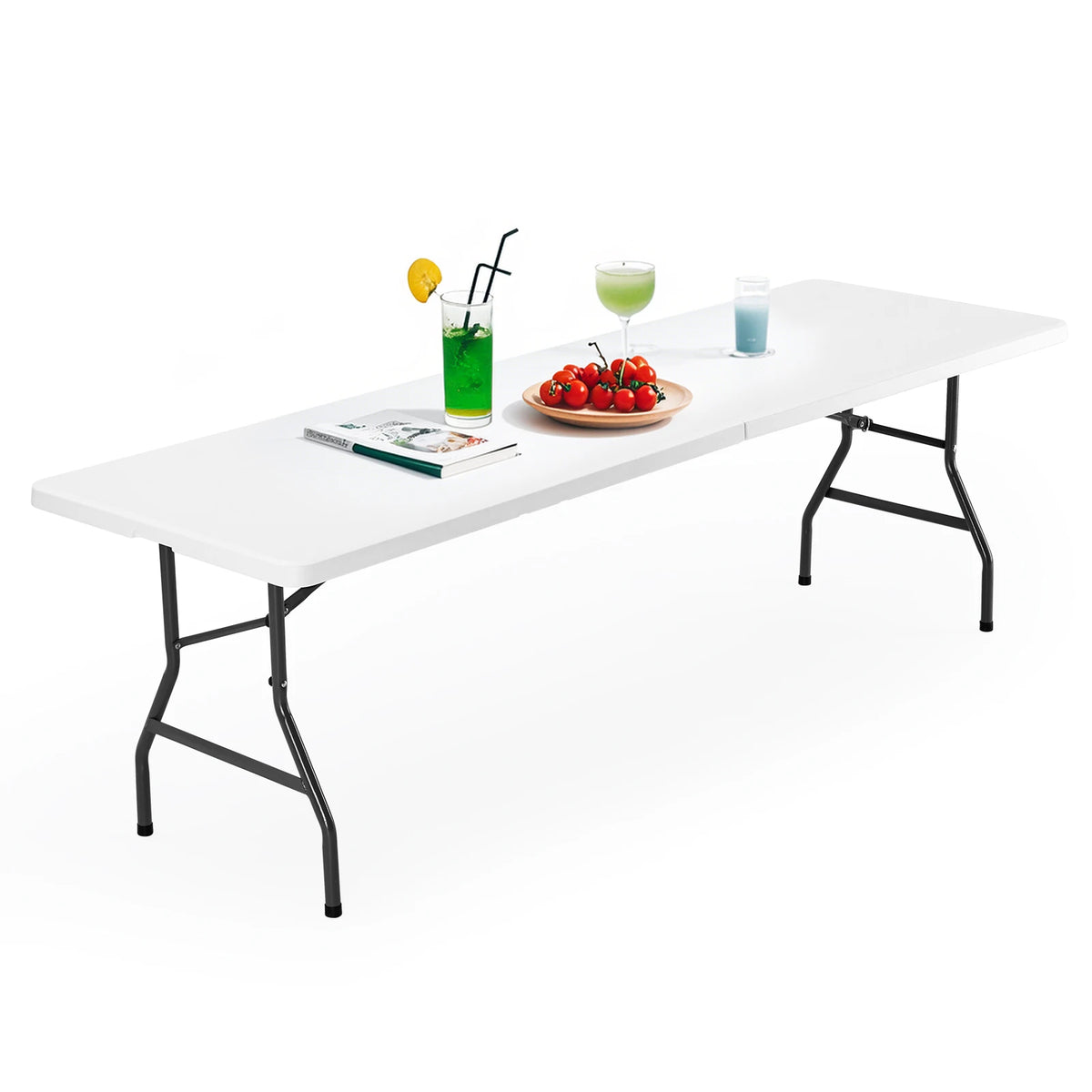 JHK Heavy Duty Folding Table Featuring Safety Lock Carry Handle