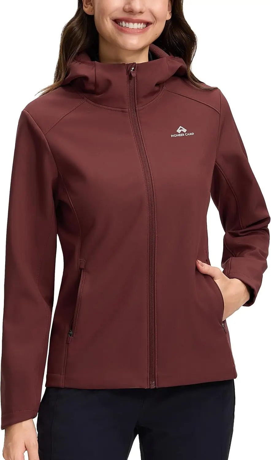 Pioneer Camp Women Softshell Jacket Fleece Lined Waterproof Windbreaker Hiking