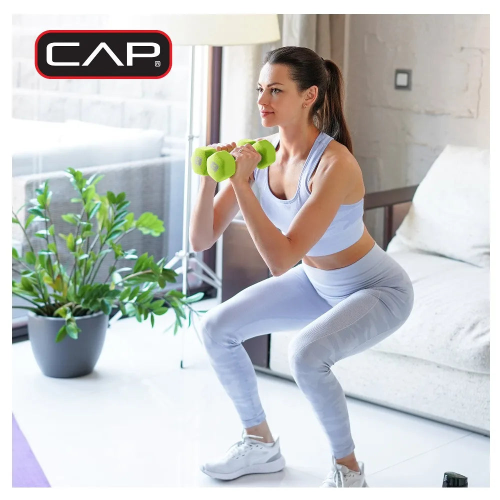 CAP Barbell Neoprene Hexagon Dumbbells For Strength Training