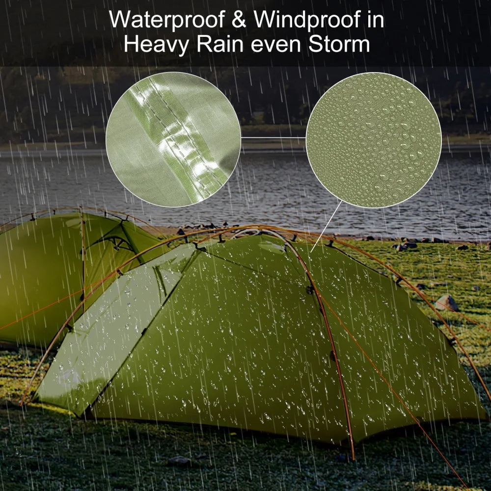 Night Cat Backpacking Tent Two Person Double Layer Waterproof Lightweight
