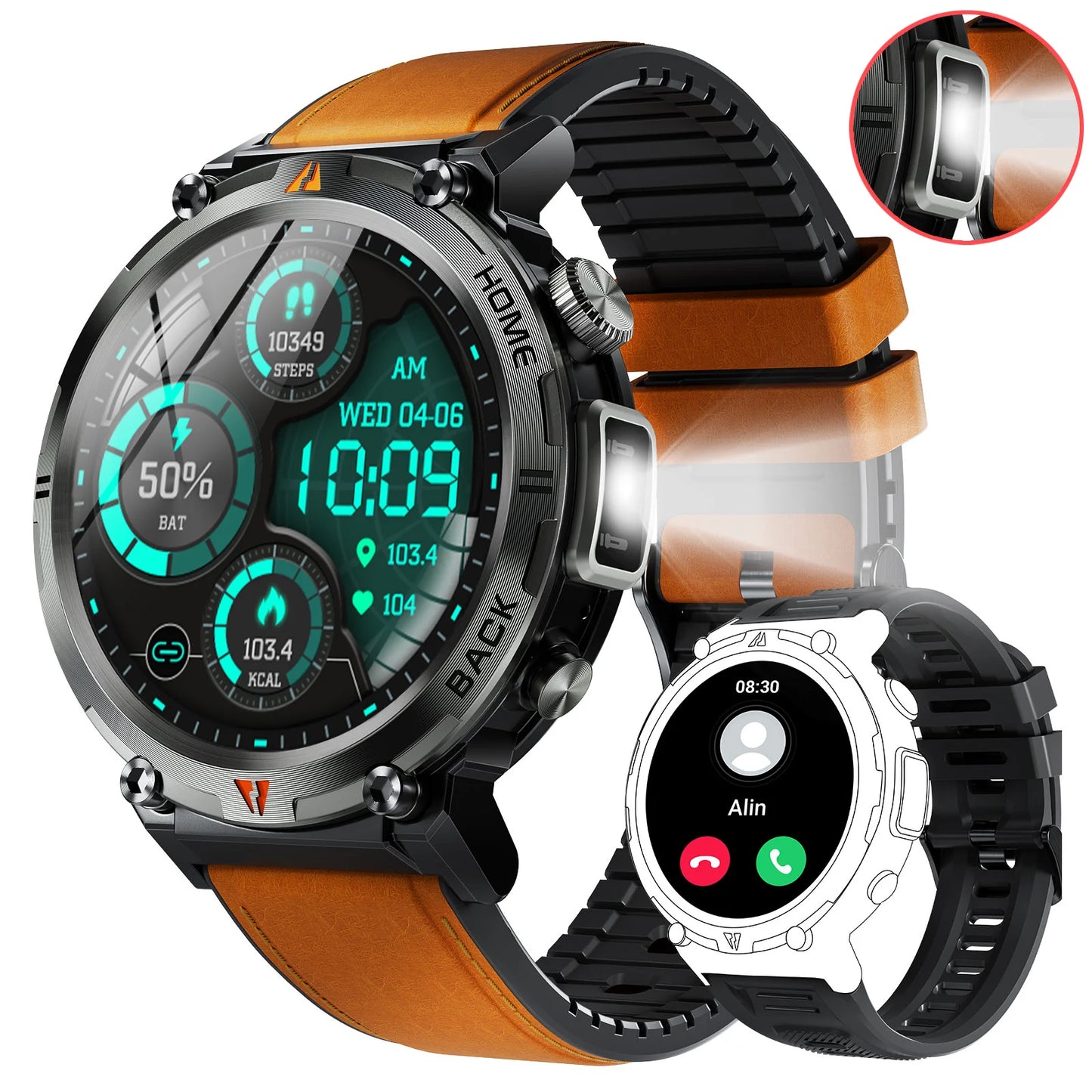 EIGIIS KE3 Bluetooth Call Smartwatch for Men With Heart Rate