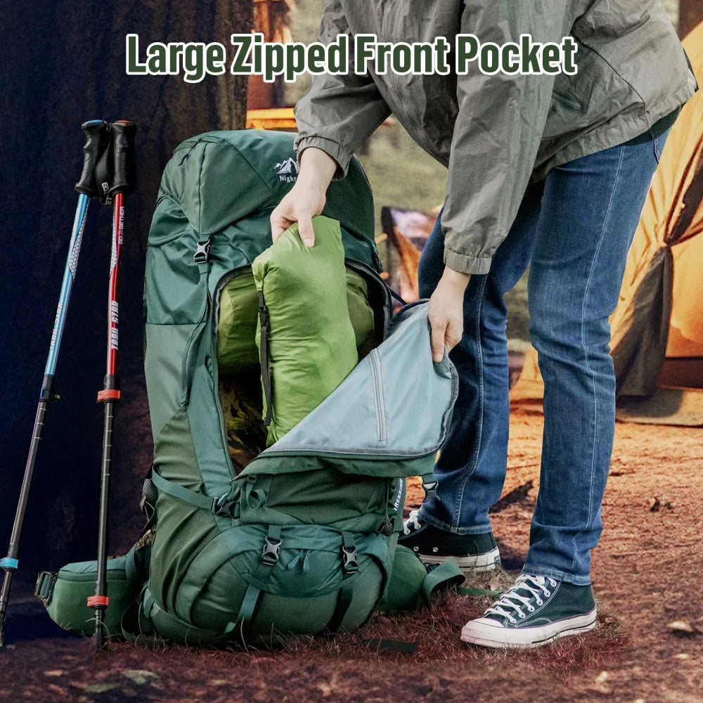 Night Cat Nylon Internal Frame Hiking Backpack With Rain Cover