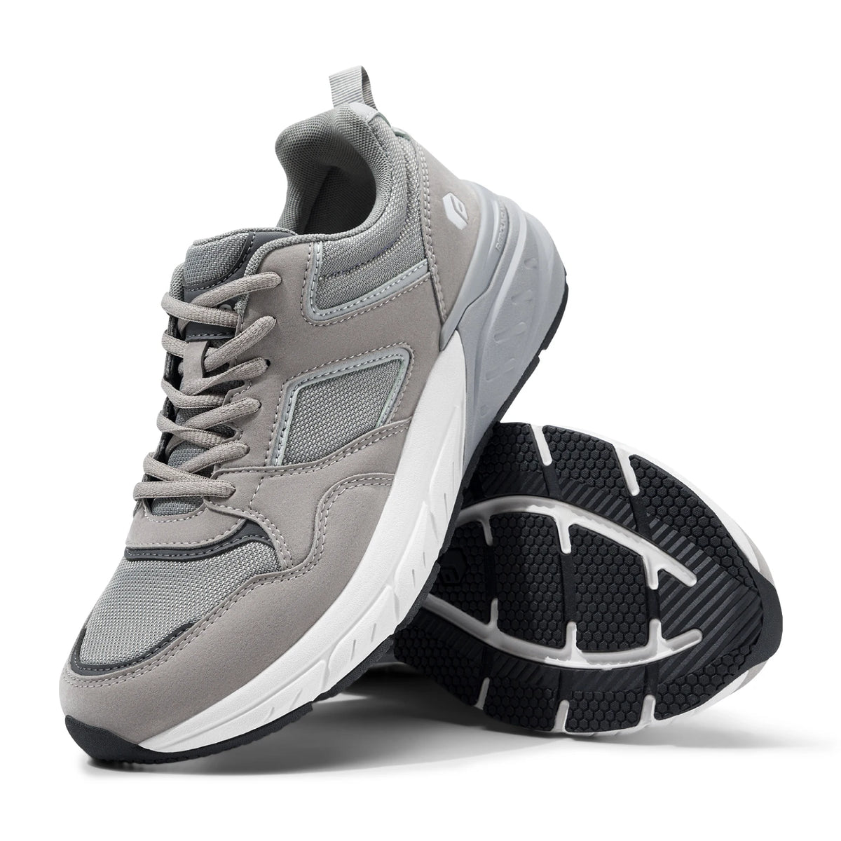 FitVille Newest Walking Shoes for Men Wide Width Sneakers with Arch Support for Flat Feet Heel Pain Relief Plantar Fasciitis