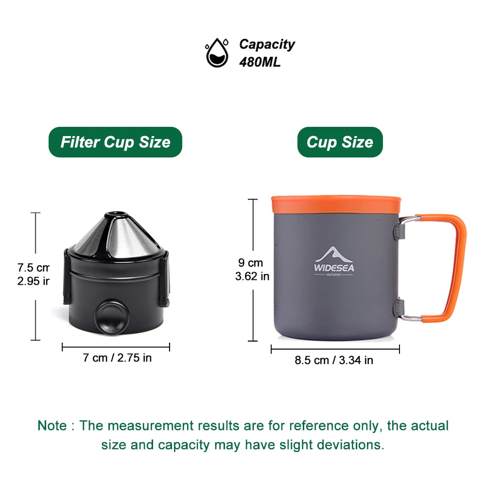 Widesea Outdoor Camping Cookware Set With Pots And Kettle