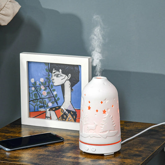 Ultrasonic Aromatherapy Diffuser Humidifier With Waterless Auto Off LED Lights