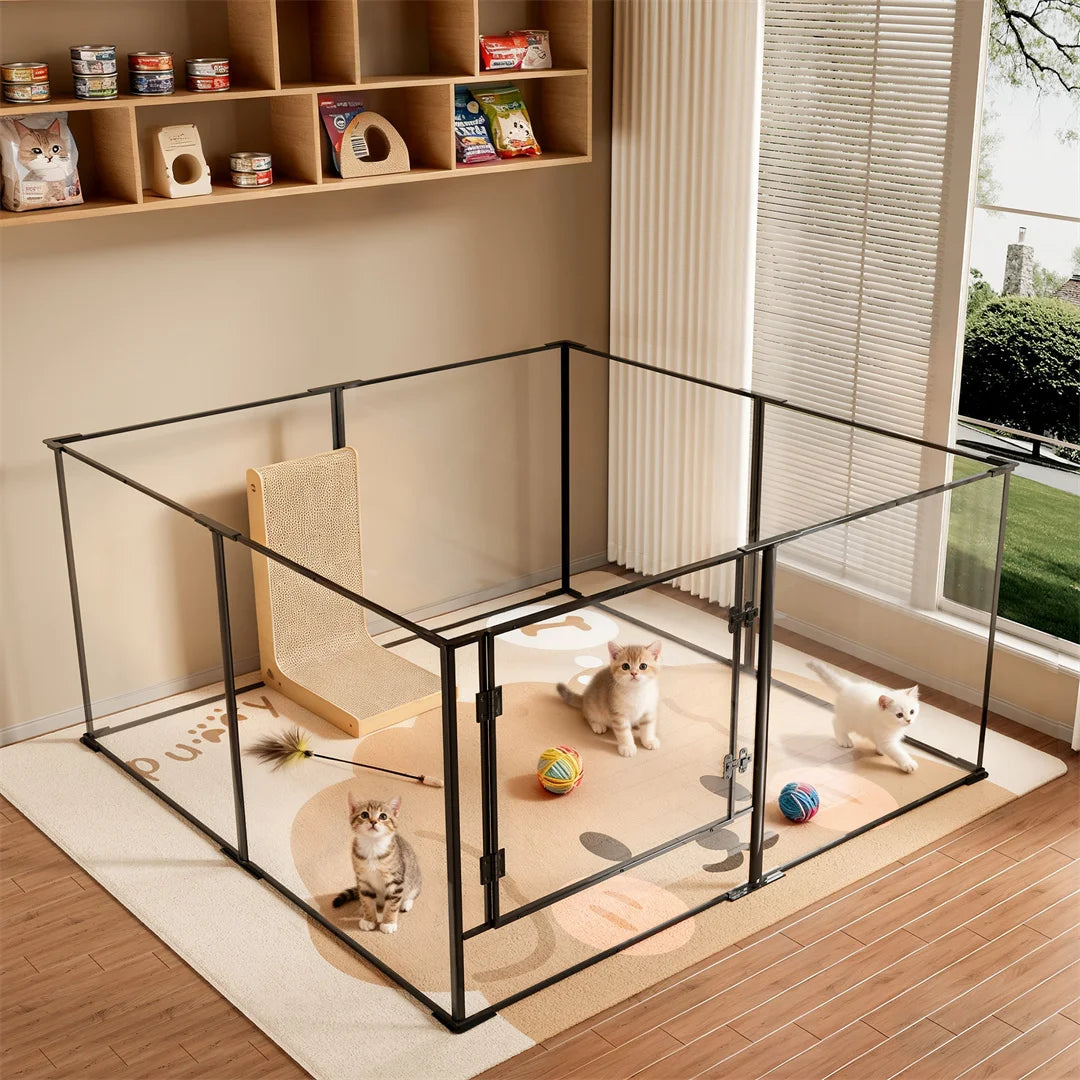 Bingopaw 8 Panel Acrylic Pet Exercise Playpen