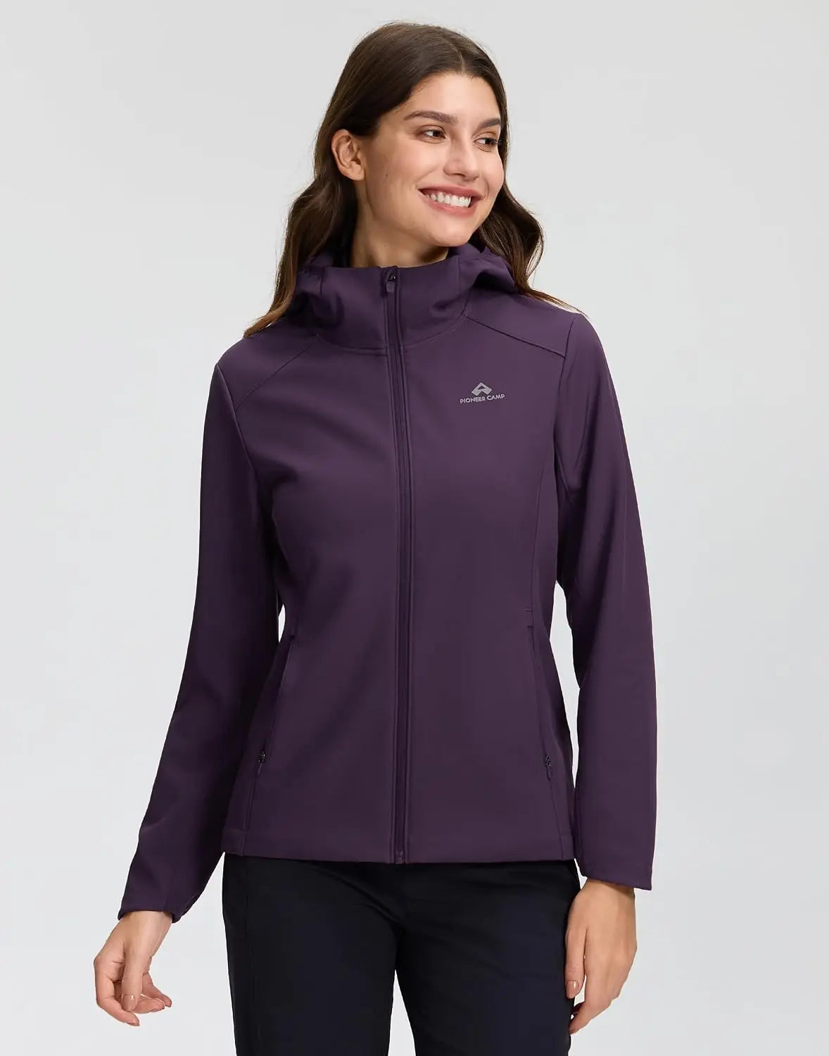 Pioneer Camp Women Softshell Jacket Fleece Lined Waterproof Windbreaker Hiking
