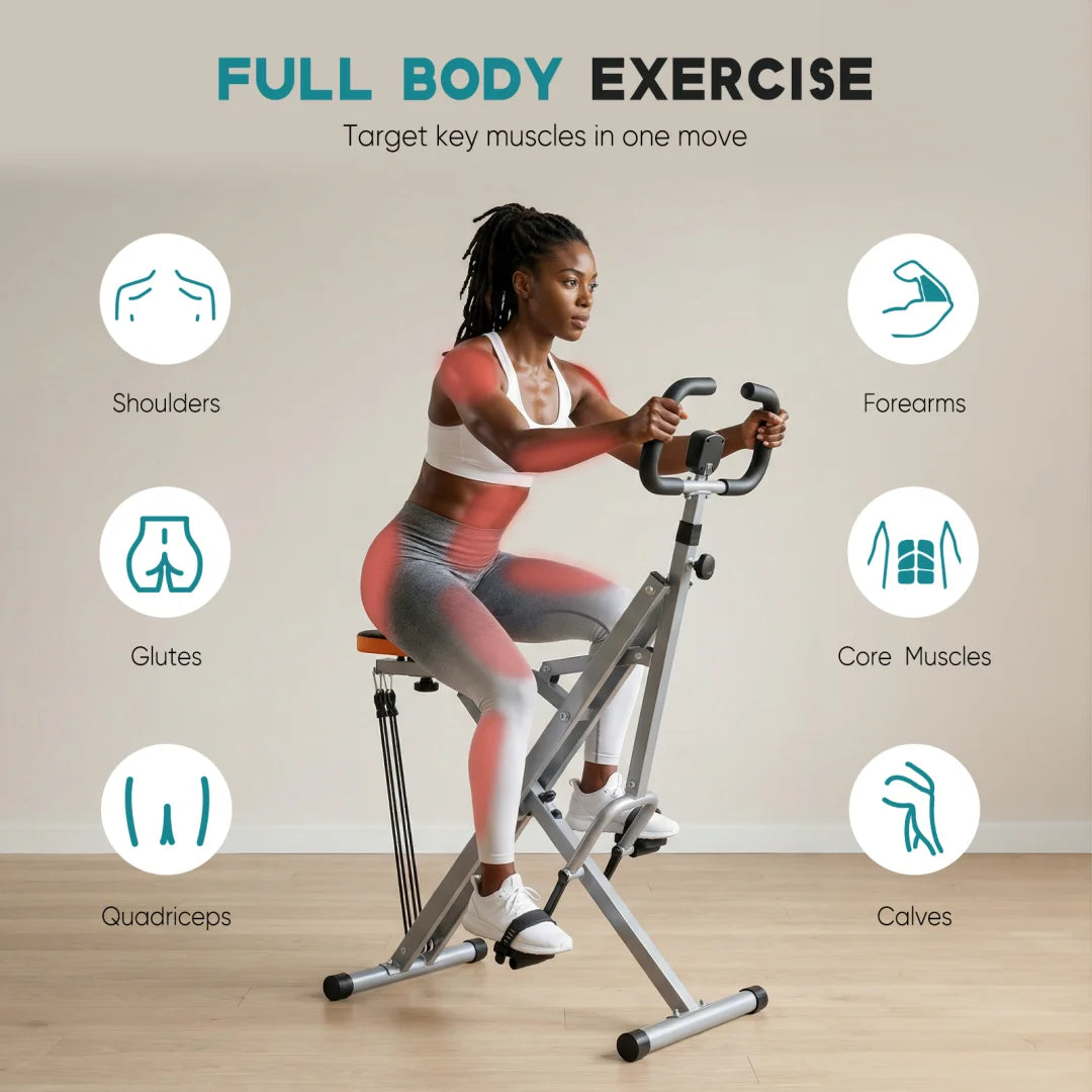 Foldable Squat Machine With Adjustable Resistance For Home Workout