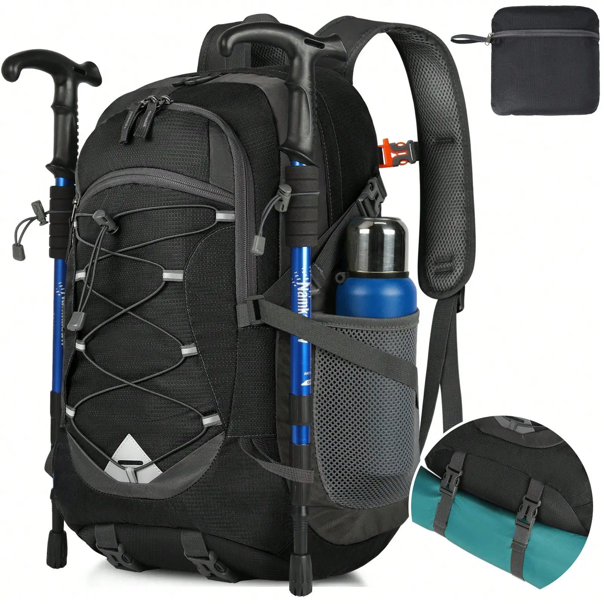 Lightweight Packable Hiking Backpack With Adjustable Straps