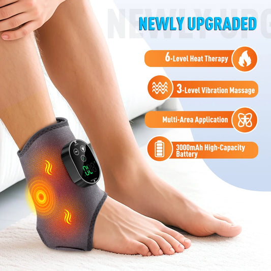 Hailicare Electric Foot Ankle Massager With Heating And Vibration Therapy