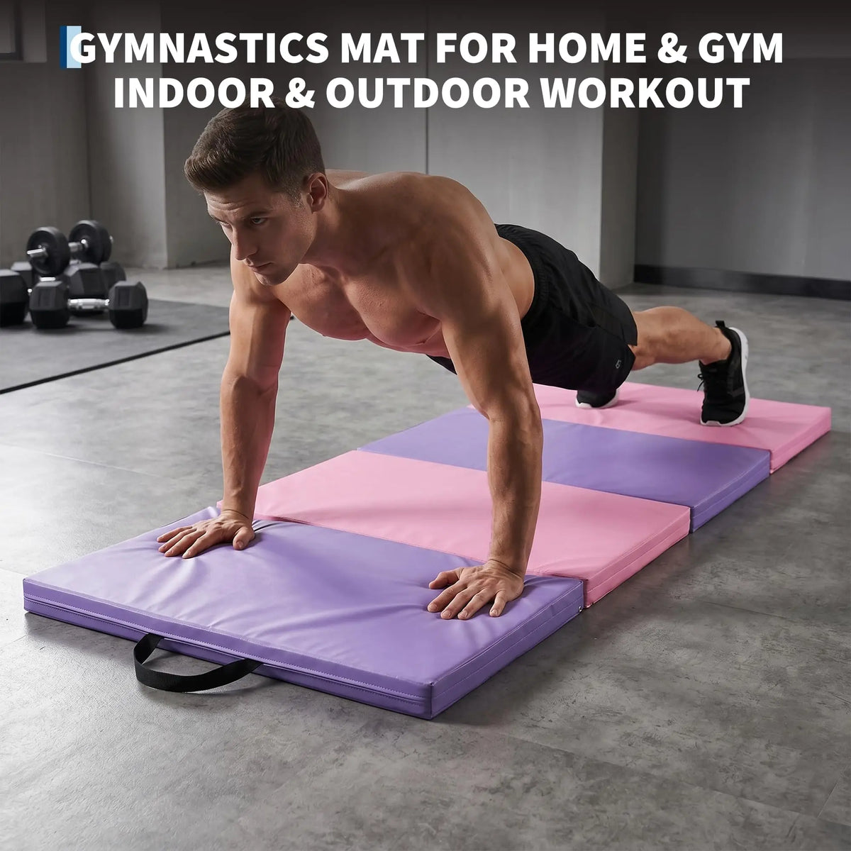 HiMISS Four Fold Gymnastics Mat For Home Gym Training