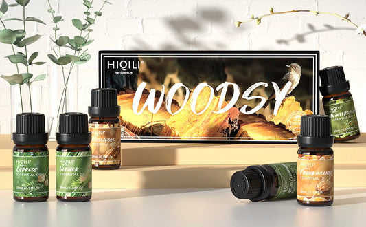 Hiqili Woody Fragrance Essential Oil Gift Set For Aromatherapy