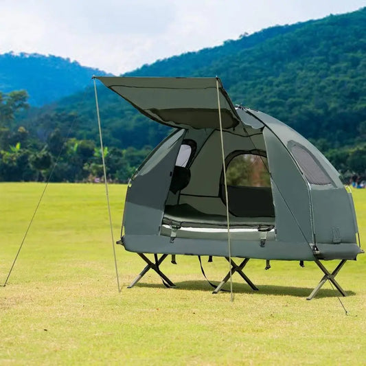Camping Tent Cot With Sleeping Bag And Air Mattress