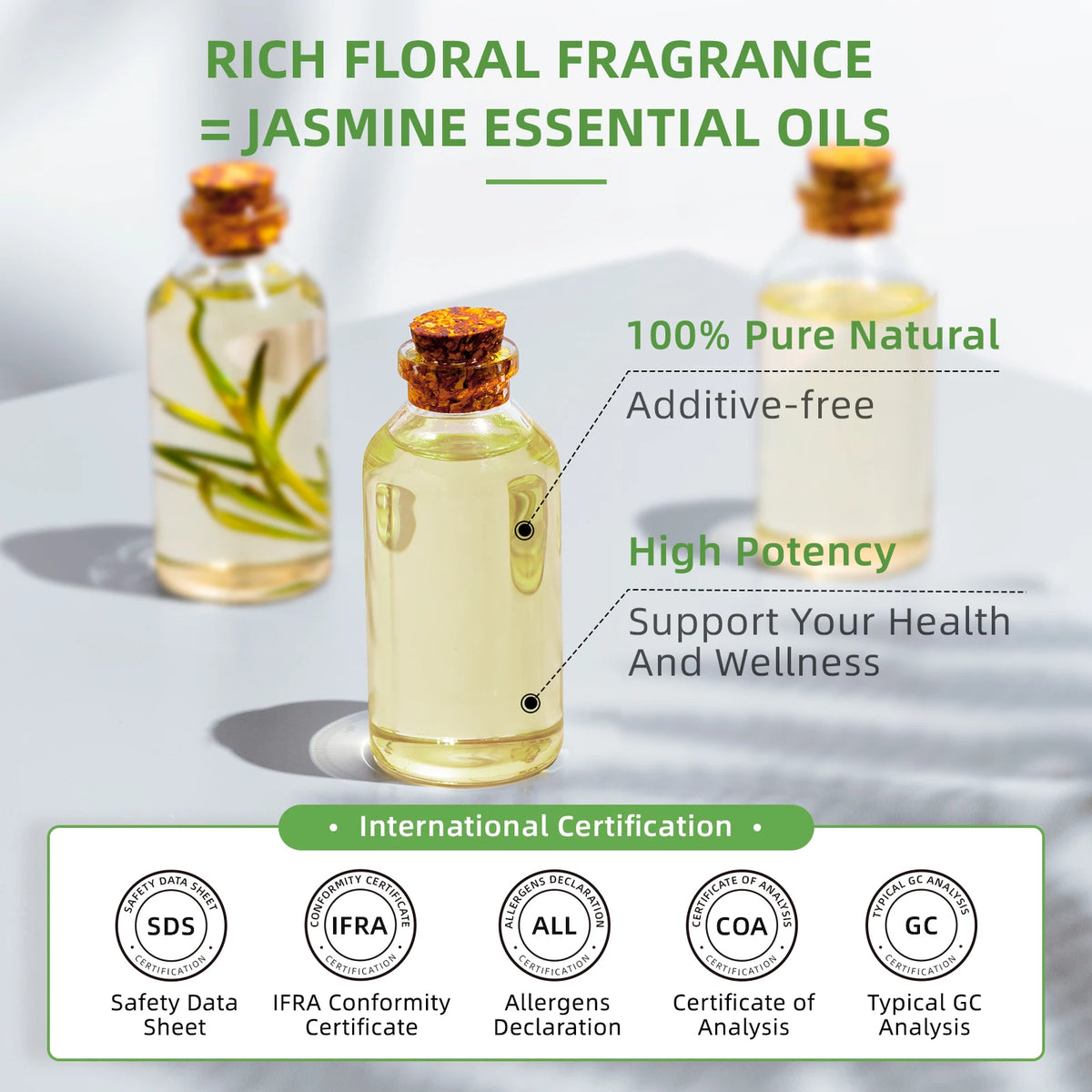 HIQILI Jasmine Ylang Ylang Orange Essential Oil For Diffuser And Humidifier