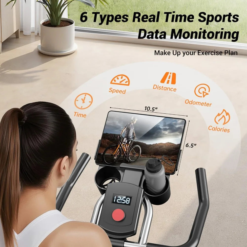 YTYIN Cursor Fitness Exercise Bike With Bluetooth App And Resistance