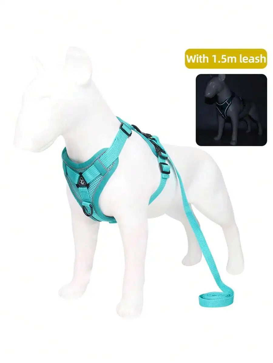 Reflective Adjustable Cat And Dog Harness Leash Set