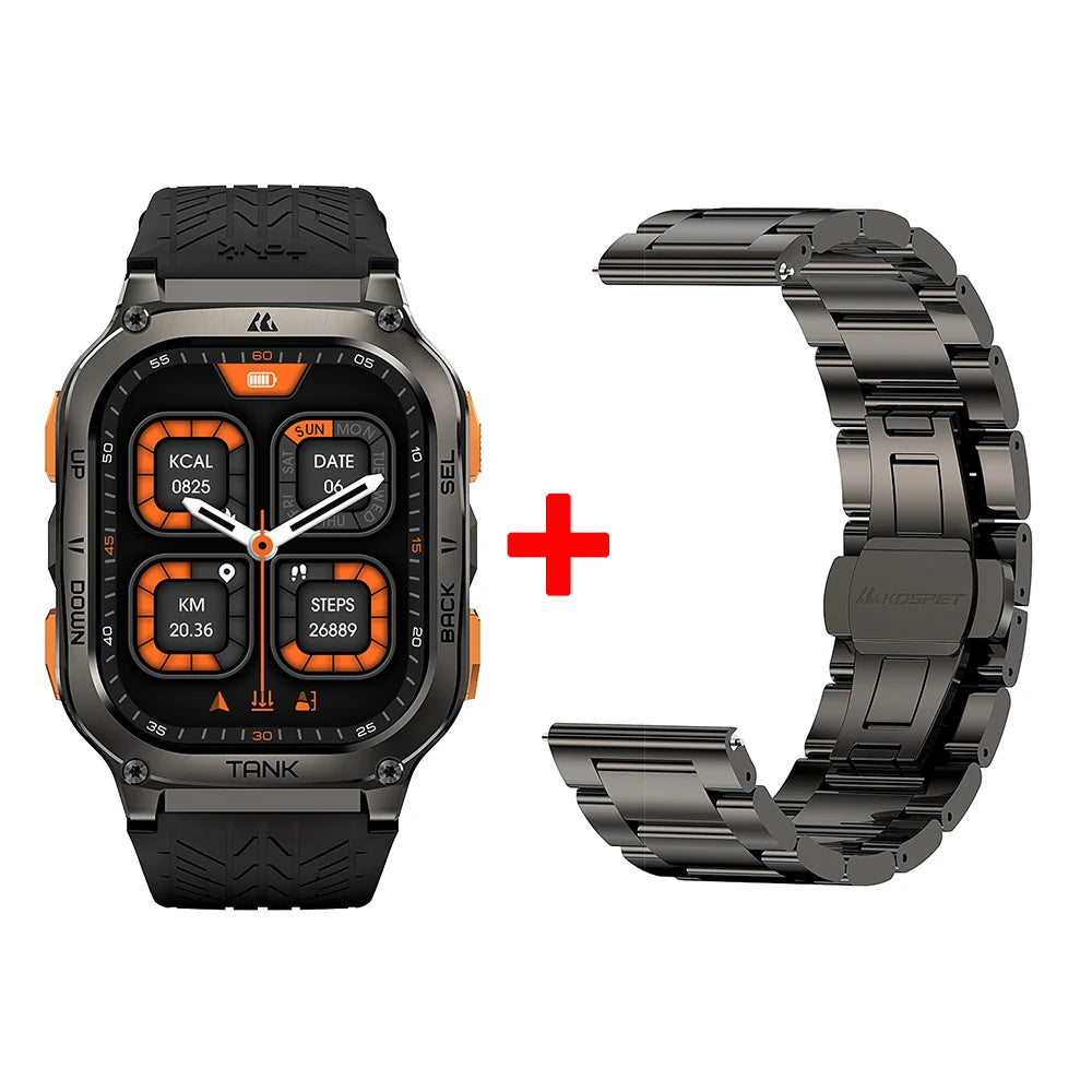 KOSPET Tank M3 Ultra GPS Smartwatch 5ATM IP69K Waterproof Health Monitor