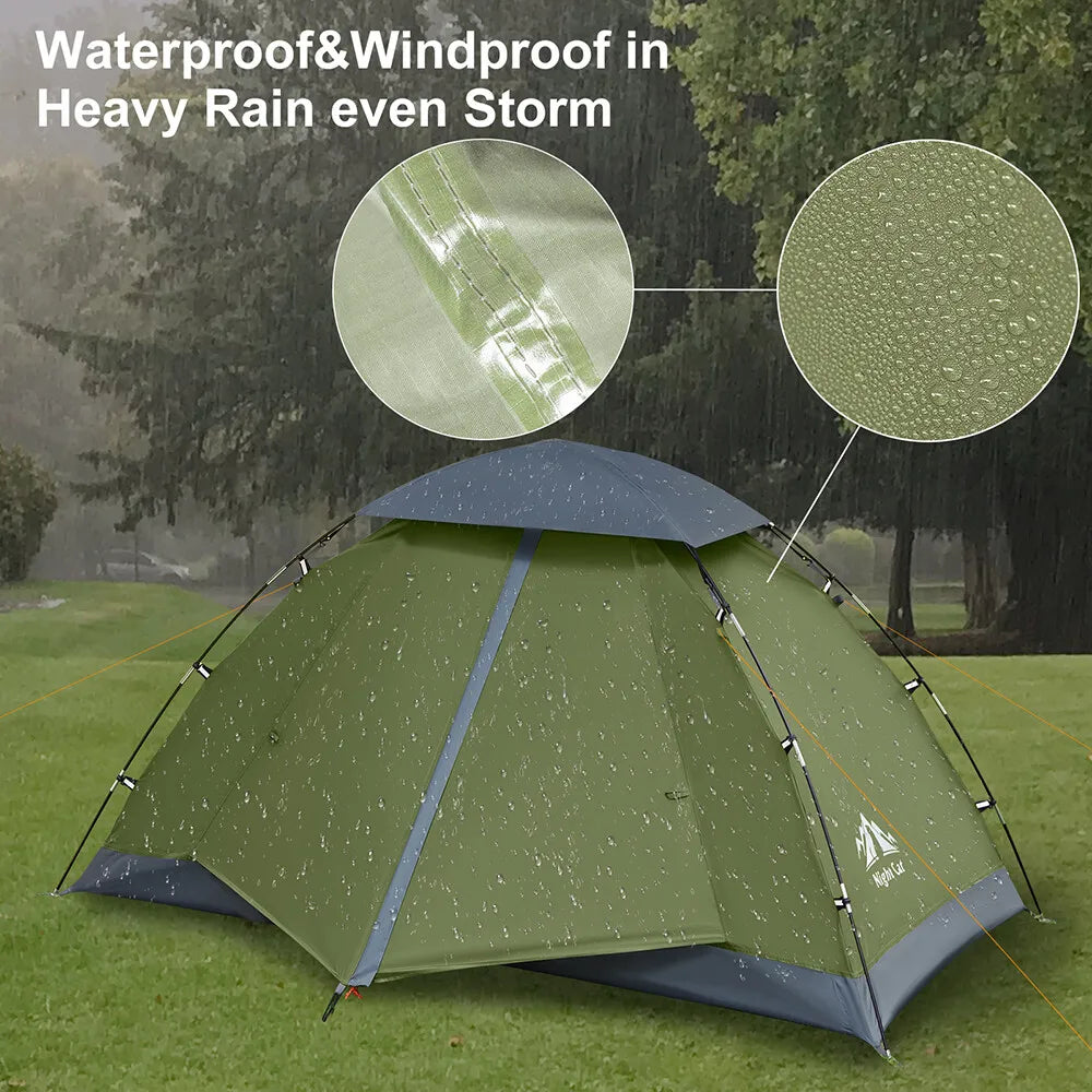 Night Cat Lightweight Backpacking Tent Adults Rainproof Easy Setup Camping