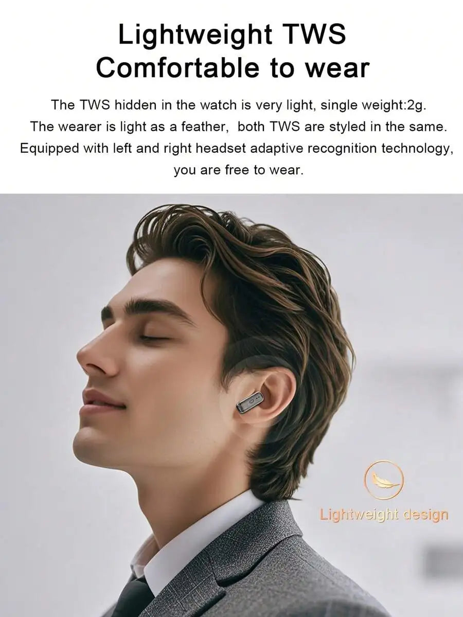 Smartwatch With Built In Earbuds Dual Display And Camera