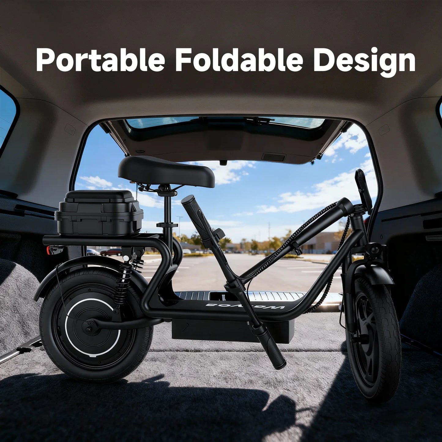 AOVOPRO 500W Folding Electric Bike With 10.4Ah Battery