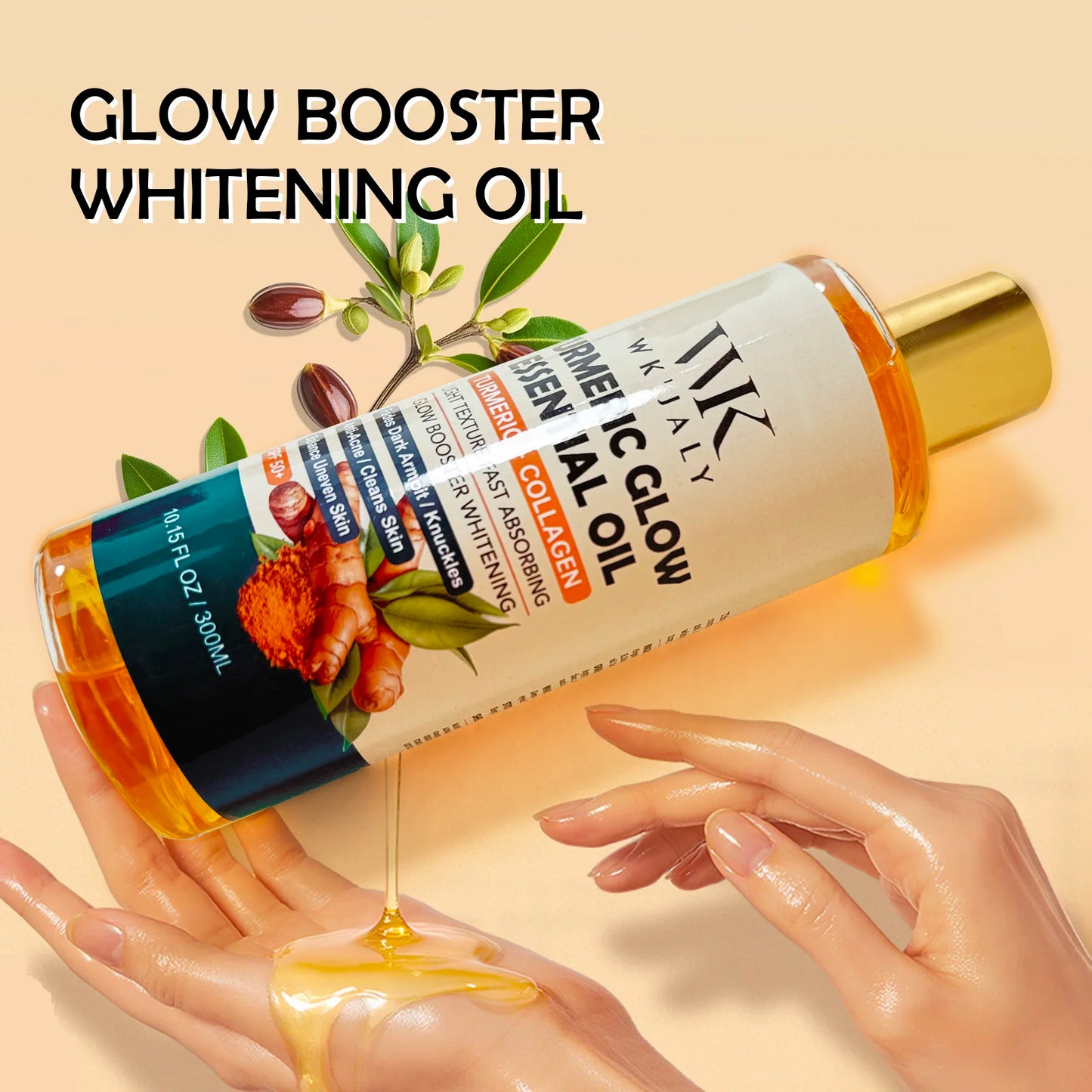 WK JALY Turmeric Brightening Body Oil For Moisturizing Skin Care