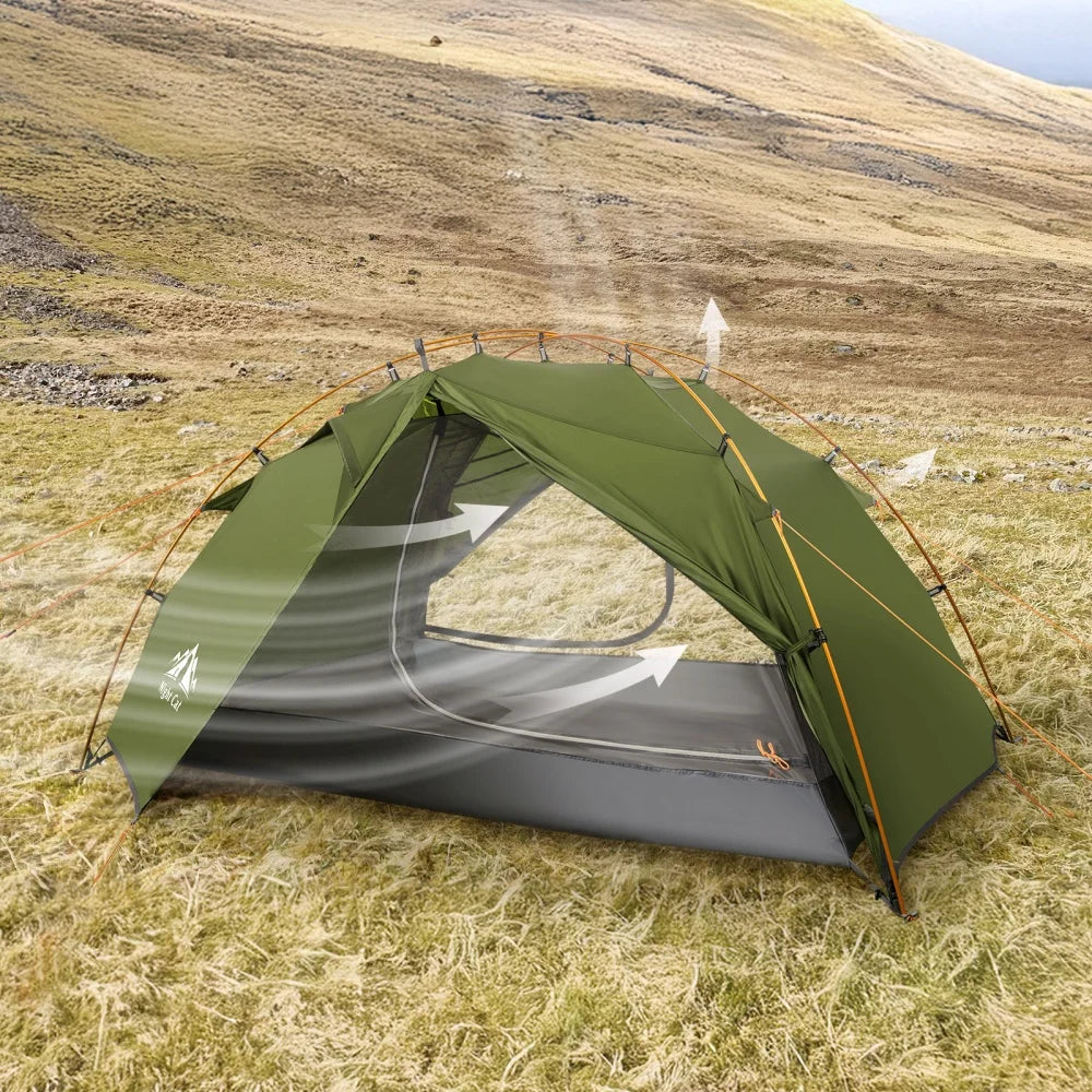 Night Cat Backpacking Tent Two Person Double Layer Waterproof Lightweight