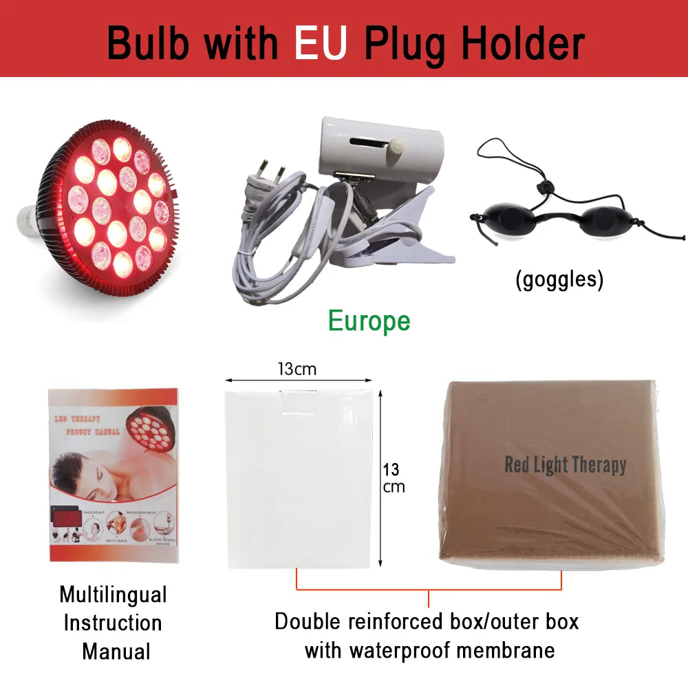 High-Concerned Chemical Red Light Therapy Lamp With Holder 660nm 850nm