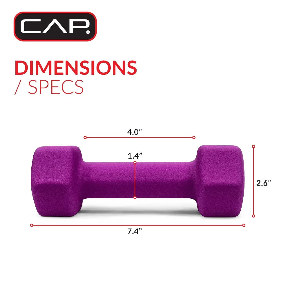 CAP Barbell Neoprene Hexagon Dumbbells For Strength Training