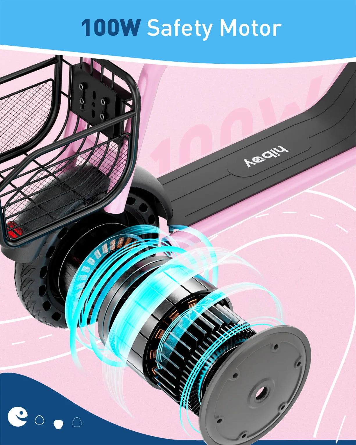 Hiboy Q2 Lite Kids Electric Scooter With Seat 100W Motor