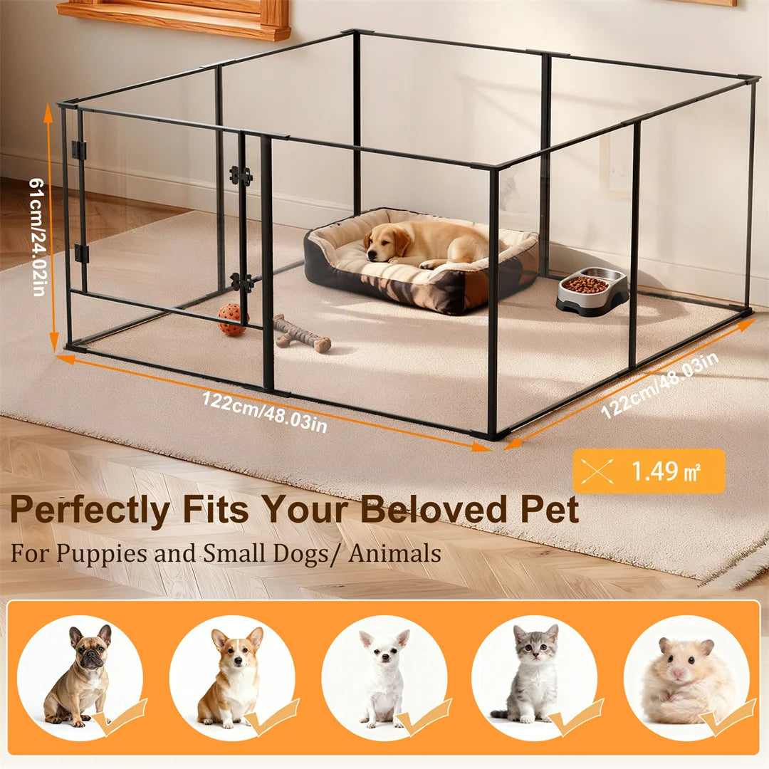 Bingopaw 8 Panel Acrylic Pet Exercise Playpen